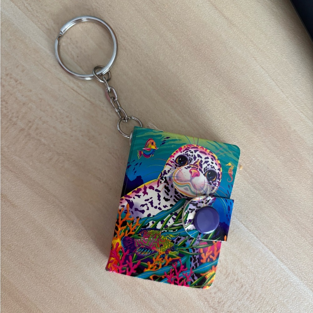 Vintage 90s Lisa Frank Sea Lion Keychain Notebook